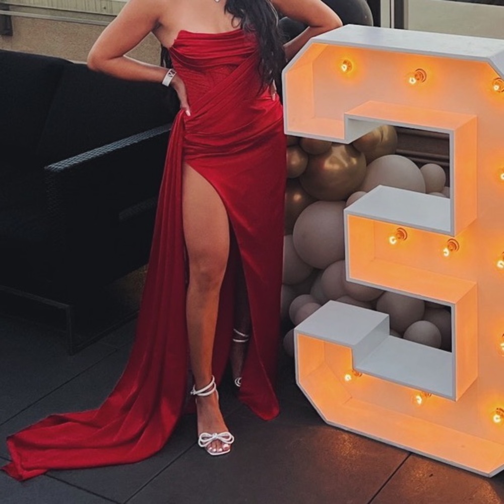 Red Studded Gown
